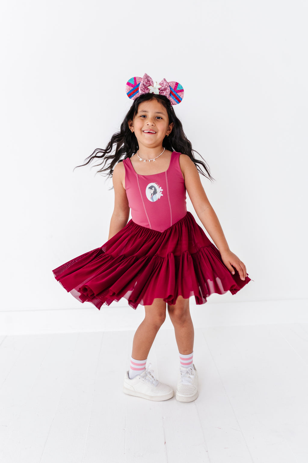 Mulan (KIDS) | Wine Mesh DRESS