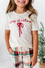 Load image into Gallery viewer, Merry Christmas Bow | (( CREAM )) YOUTH TEE
