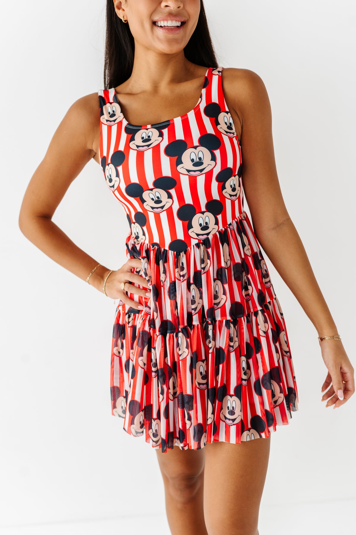 MICKEY Stripe (ADULT) | Mesh DRESS