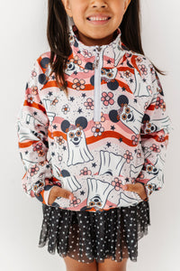 Groovy Minnie Ghosts | KIDS 1/4th Zip Up