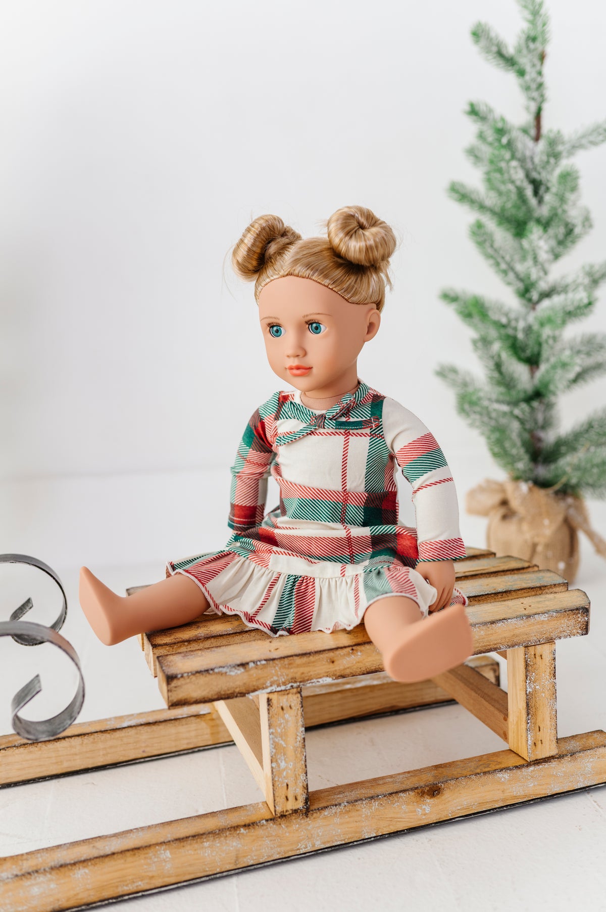 Holiday Plaid | 18" DOLL DRESS