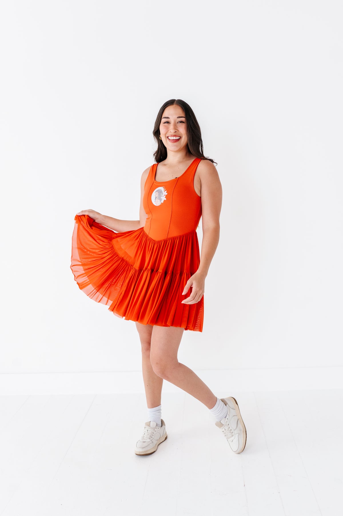 Moana (ADULT) | Burnt Orange Mesh DRESS