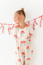 Load image into Gallery viewer, Pink Santas | ROMPER