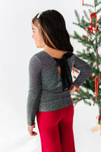 Black Shimmer | Tie-Back Top