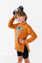 Load image into Gallery viewer, Stripe Mouse Bow (RUST) | SIDE SPLIT SWEATSHIRT
