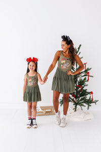 Holiday Snacks | (ADULT) Mesh GREEN DRESS
