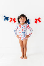 Load image into Gallery viewer, American Girl Bows | Rashguard ONE-Piece