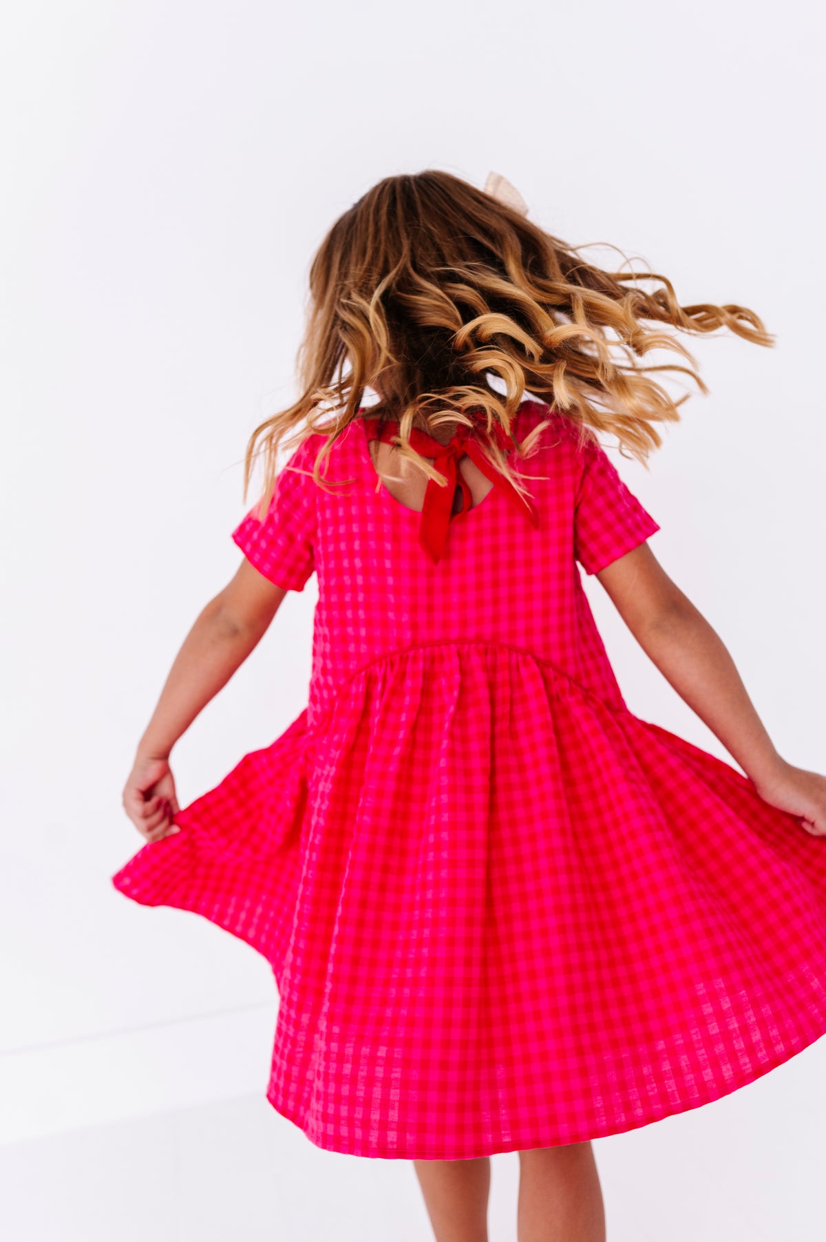 Merry Berry Gingham | Swing Dress