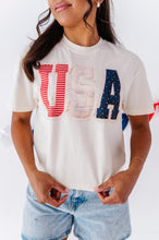 Load image into Gallery viewer, Patchwork USA | ADULT tees (*CROP + FULL LENGTH HERE)