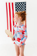 Load image into Gallery viewer, Freedom Floral | ONE-PIECE RASHGUARD