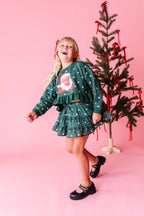 Pine Polka Dot | 3-Tiered Skort