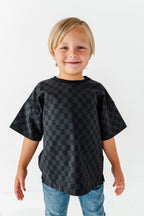 Stay Spooky Skelly | Checkered Boxy Tee