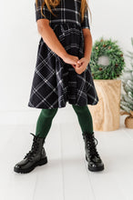 Load image into Gallery viewer, Black Plaid | Scoop Back Dress