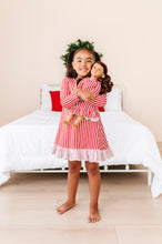 Load image into Gallery viewer, Red Stripes | DOLL DRESS