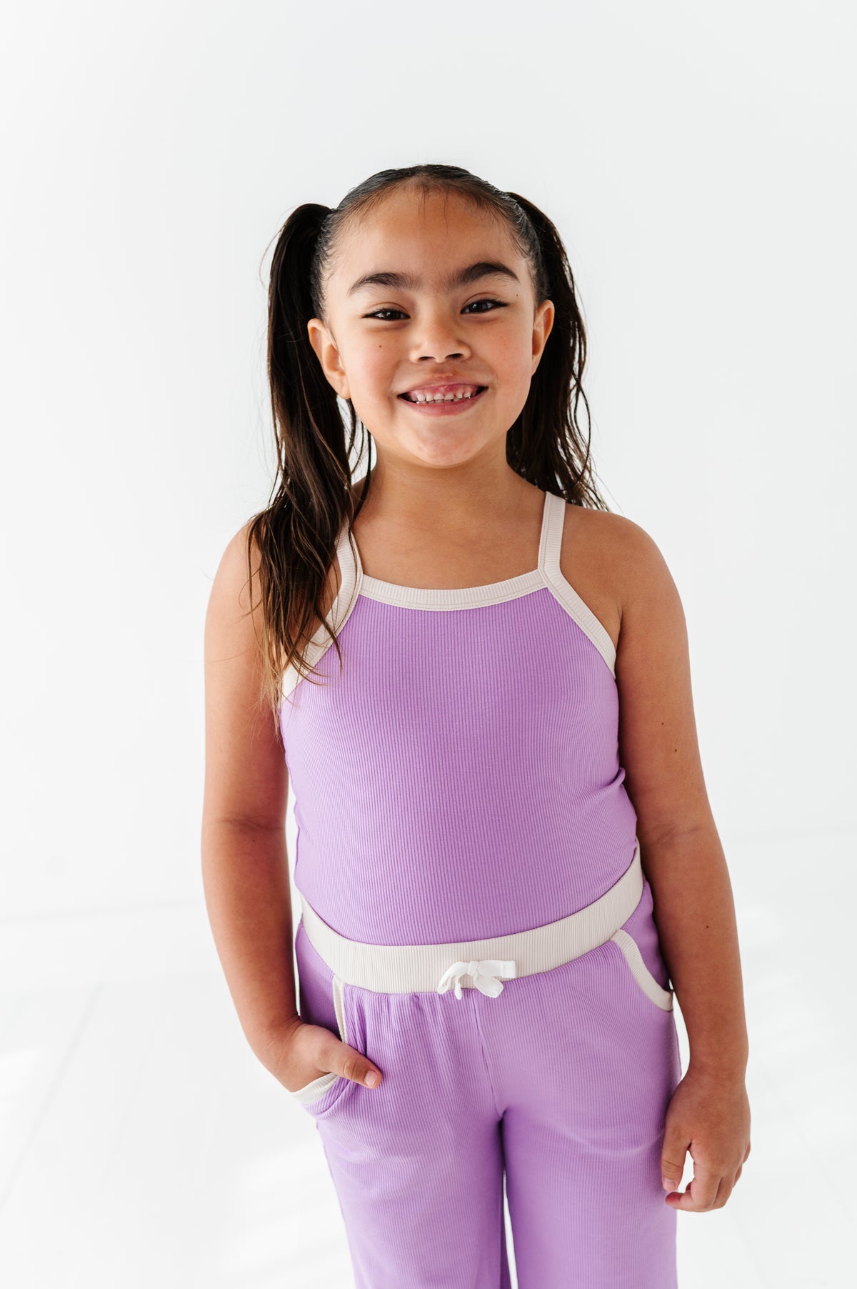 Pixie Purple | Tank + Wide Leg RIB Set