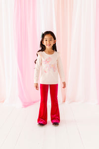 Balloon Dog | Pink Ruffle Long Sleeve