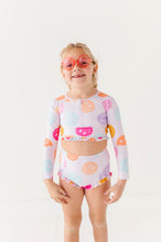 Load image into Gallery viewer, Smilies: 1/4th Zip Rashguard TWO-PIECE