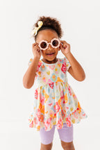 Fruity Floral | Double Ruffle Peplum