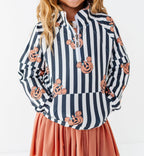 Stripe Mickey Pumpkin | ADULT 1/4th ZIP