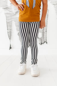 Espresso Striped | (SLIM) LEGGING