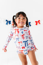 Load image into Gallery viewer, American Girl Bows | Rashguard ONE-Piece