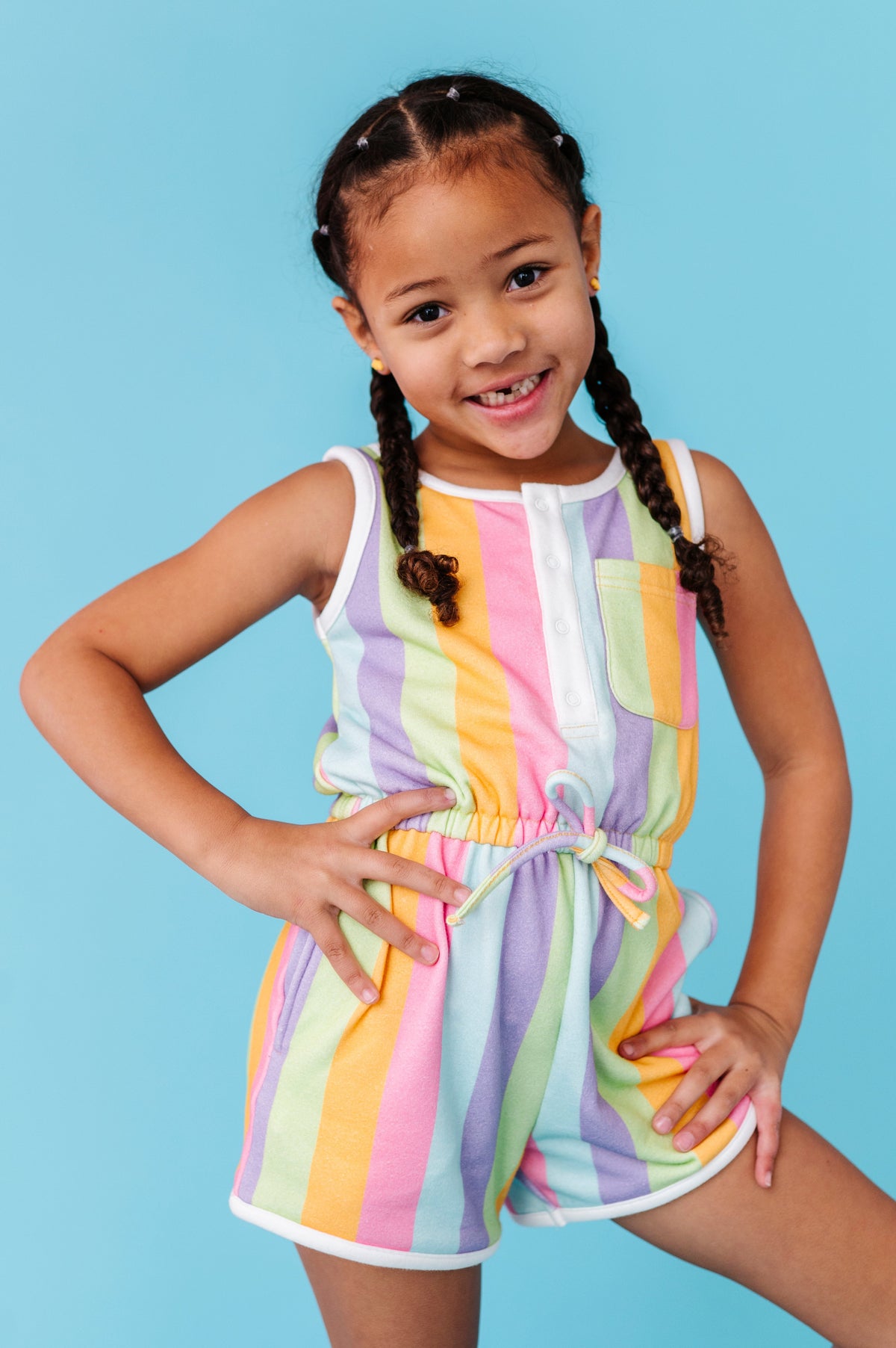 Sherbert Stripes | TERRY TANK ROMPER