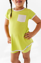 Load image into Gallery viewer, Lime Wedge | Mini Dress + Biker Shorts RIB Set
