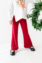 Holly Berry | Rib Wide Leg Pants