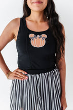 Black Piggy Pumpkin | ADULT Tank