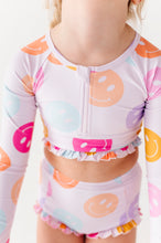 Load image into Gallery viewer, Smilies: 1/4th Zip Rashguard TWO-PIECE