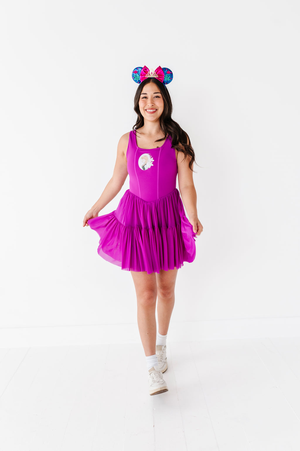 Ana (ADULT) | Raspberry Mesh DRESS