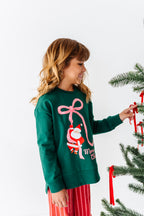 Santa's Pink Bow | Side Split Sweatshirt