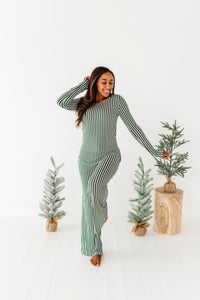 Green Stripes | Women’s PJ TOP