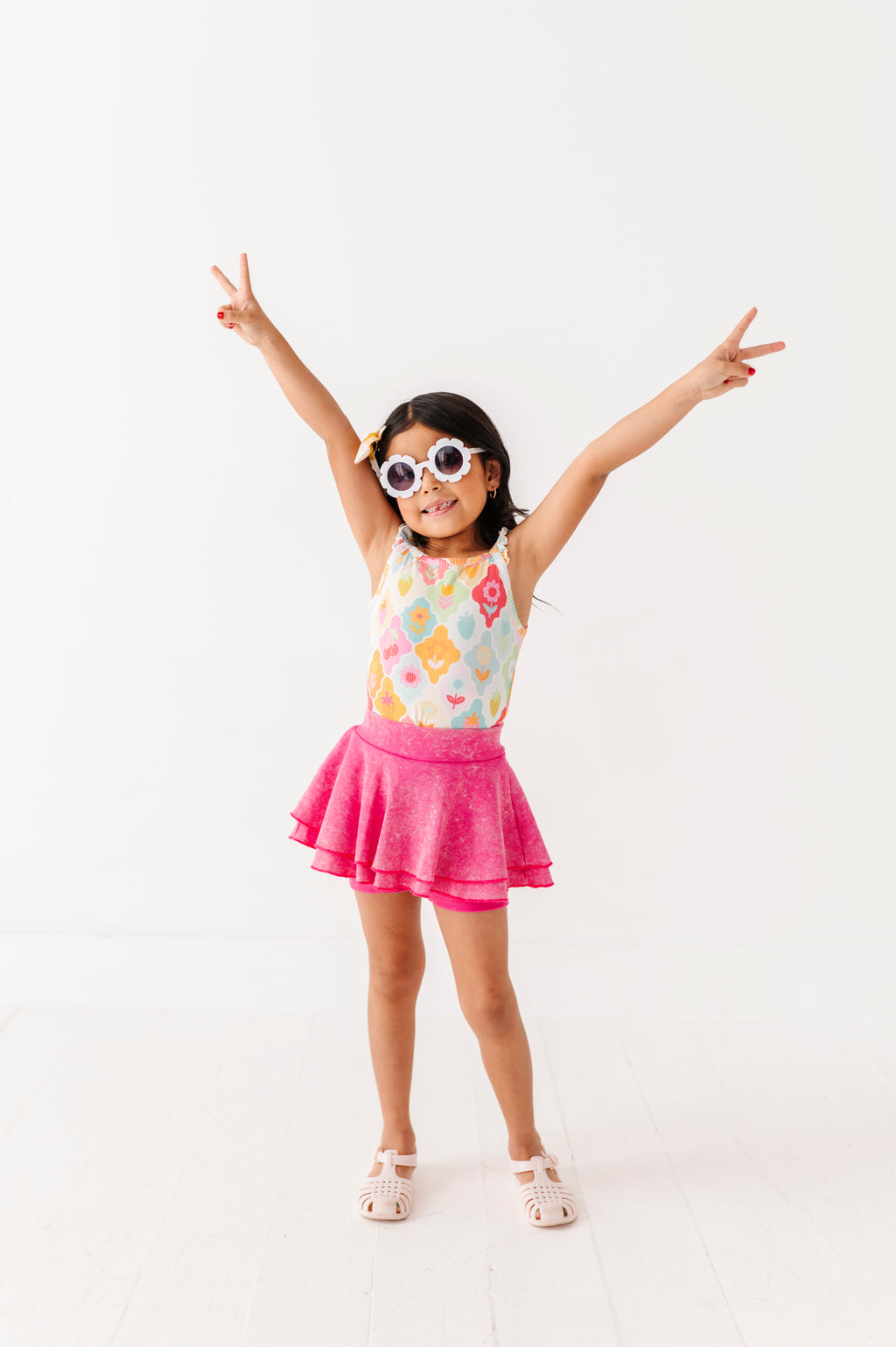 Fruity Floral | Ribbed Tank