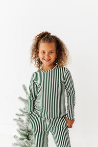 Green Stripes | GIRLS WIDE-LEG SET