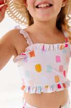 Load image into Gallery viewer, Painted Dotty: Ruffle Bandeau TWO-PIECE