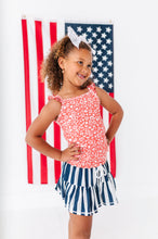 Load image into Gallery viewer, Americana Red Floral | Ribbed Tank