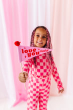 Load image into Gallery viewer, Hot Pink Check | Wide Leg Ribbed SET