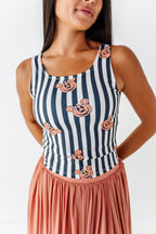 Striped Mickey Pumpkin | ADULT Tank