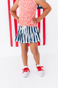 Americana Red Floral | Ribbed Tank