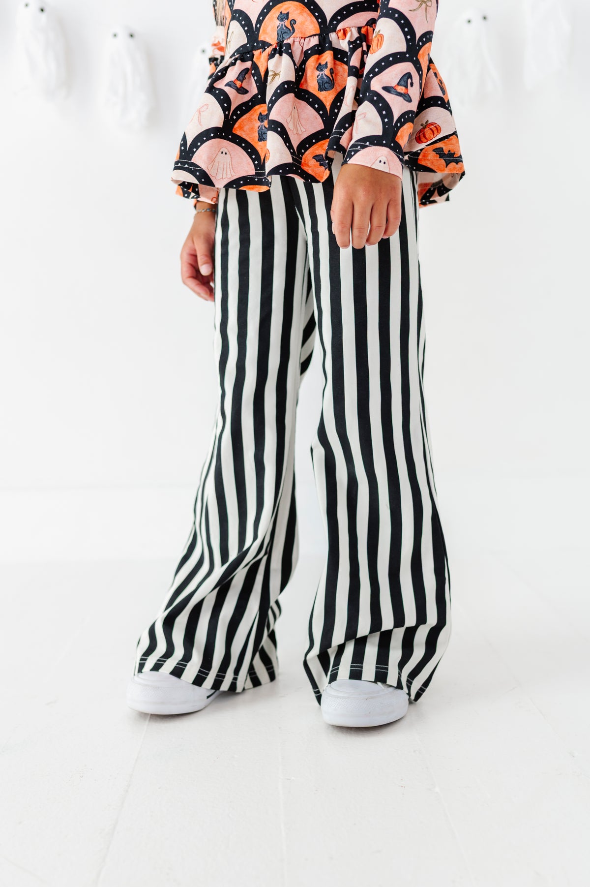 Midnight Stripes | Wide-Leg Pants