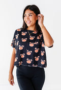 BLACK Piggy Pumpkins | ADULT Boxy Crop