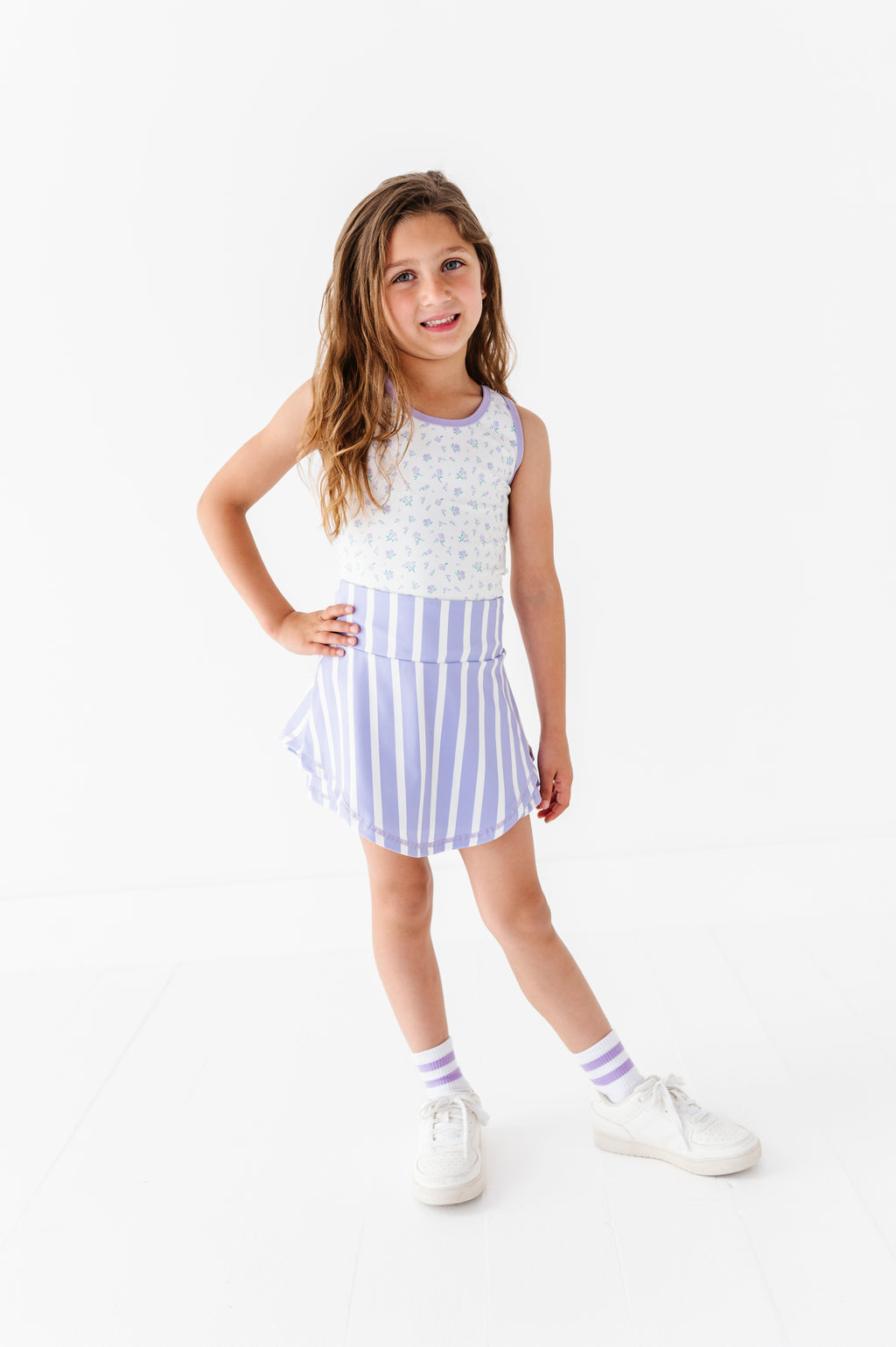 Lavender Petite Floral | Retro Tank SET