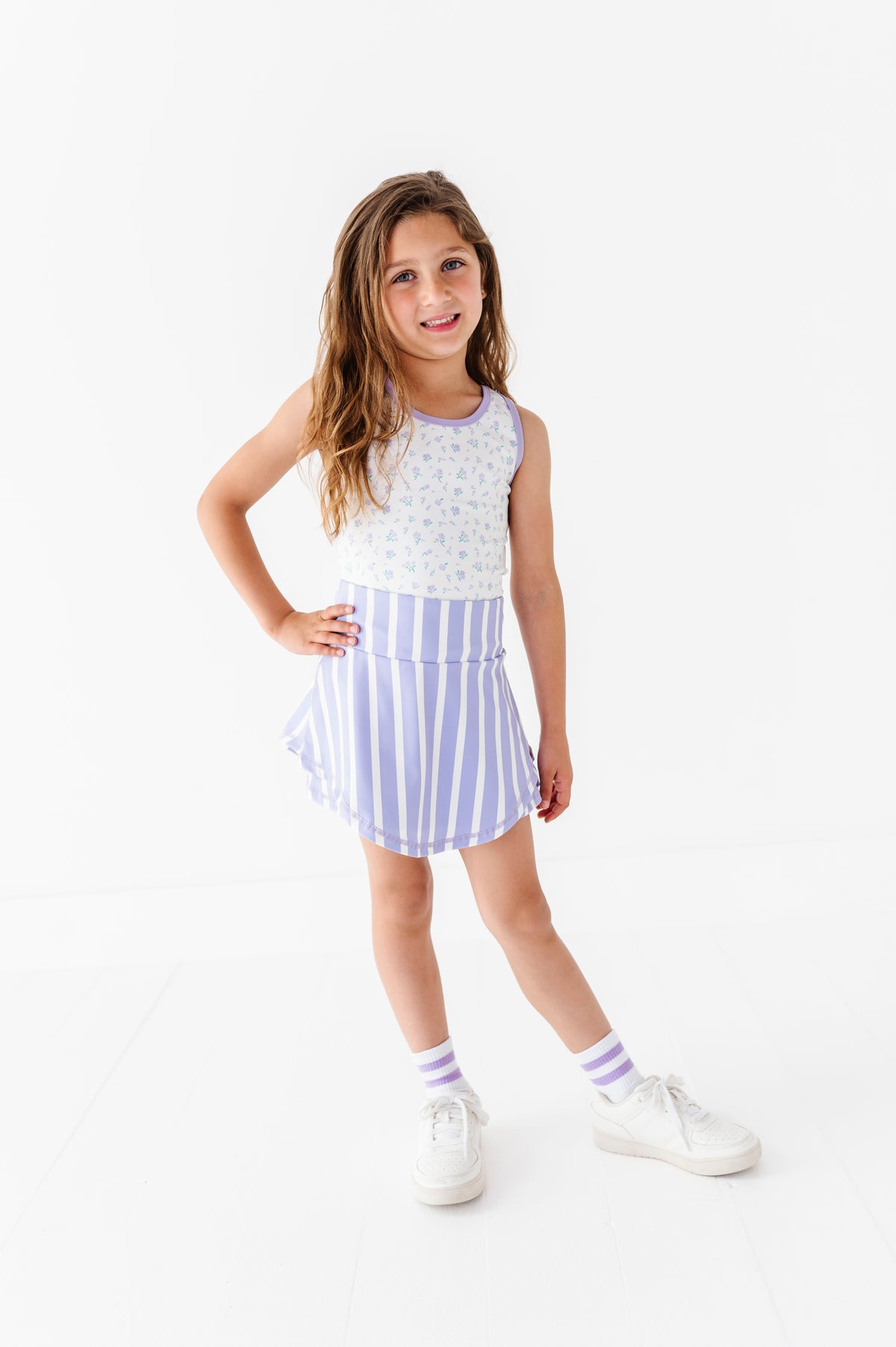 Lavender Petite Floral | Retro Tank SET