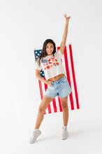 Load image into Gallery viewer, Collage Flag | ADULT tees (*CROP + FULL LENGTH HERE)