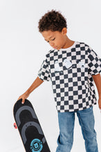 Load image into Gallery viewer, Skateboard Ghost | Checkered Boxy Tee