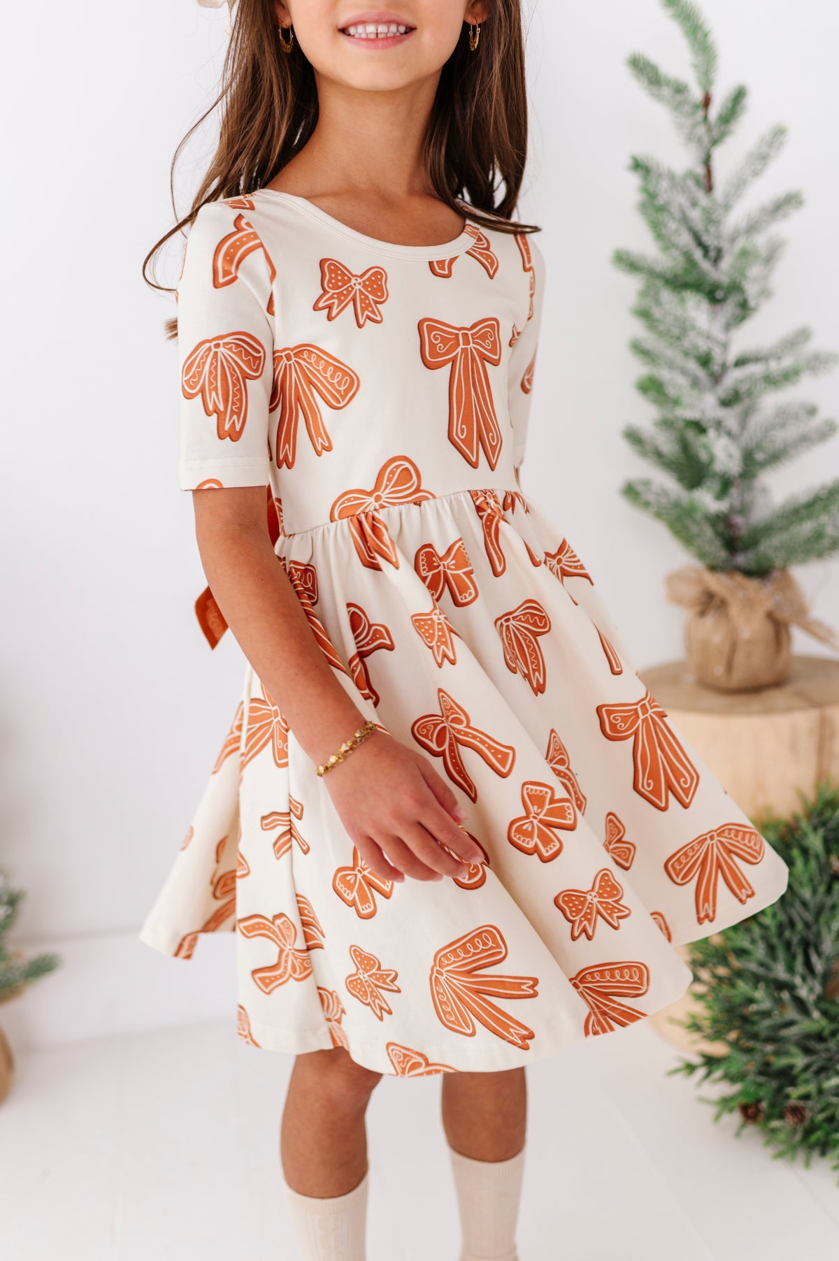 Gingerbread Bow | Scoop Back Dress
