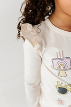 Load image into Gallery viewer, Lucky Vibes | Cream Ruffle Long Sleeve