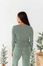 Load image into Gallery viewer, Green Stripes | Women’s PJ TOP