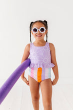 Load image into Gallery viewer, Sunny + Stripes: Ruffle TWO-PIECE Tankini